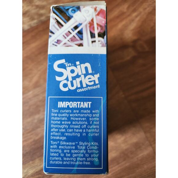 Vintage Toni Spin Curler Assortment 41 rods pink white blue with box and papers - Picture 2 of 7